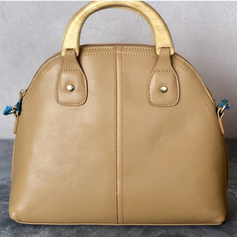 Vegan sabo skirt wood handle bag